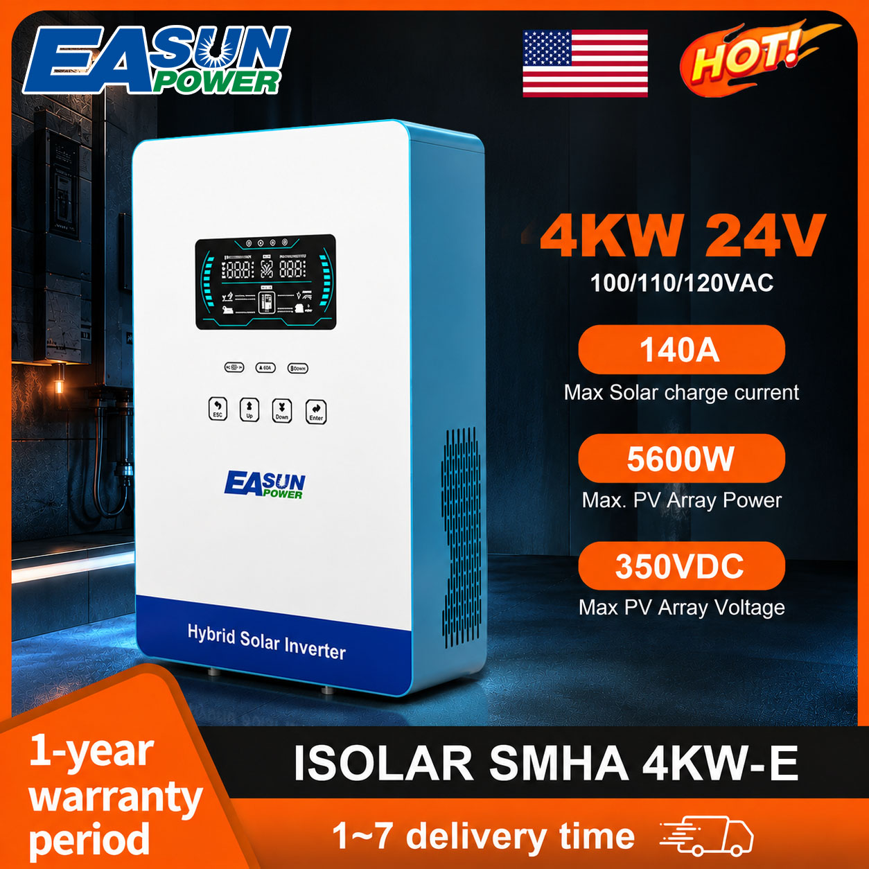 EASUN POWER 4KW 120V Off Grid  - Grid Tie Inverter Limiter 2000W recensie en prijs